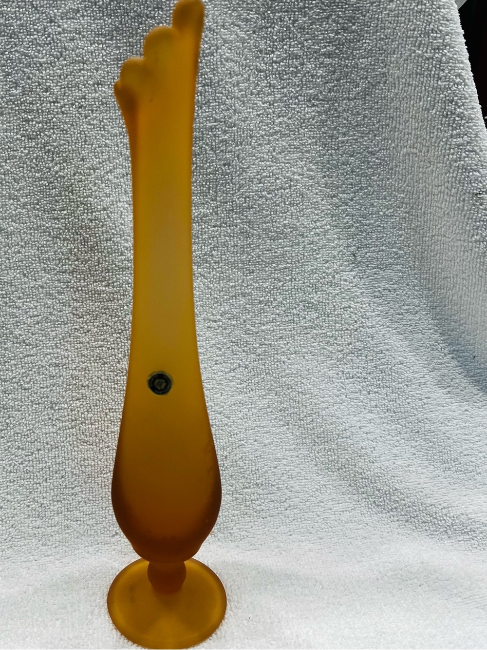 Westmoreland - Peach Glass Bud Vase - Decorative Home Accent